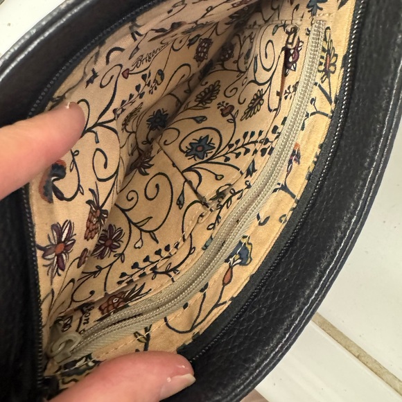 Brighton Genuine Leather Shoulder Bag with Woven Strap - Picture 3 of 7